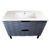 1000mm Bathroom Vanity Sink Unit Floor Standing 2 Drawer Storage Cabinet Furniture Grey