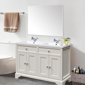 Bathroom Toilet WC Rectangular Wooden Frame Wall-Mounted Mirror 800 x 1000mm