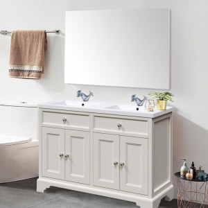 Bathroom Toilet WC Rectangular Wooden Frame Wall-Mounted Mirror 800 x 1200mm