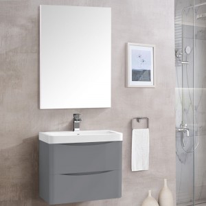Bathroom Toilet WC Rectangular Wooden Frame Wall-Mounted Mirror 800 x 600mm 