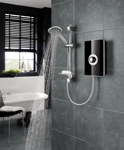 Triton Aspirante Electric Shower 8.5kW - Black Gloss