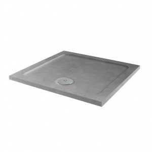 Aquariss 800 x 800 mm ABS Stone Low Profile Grey Sparkle  Square Shower Tray