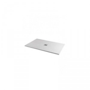 Aquariss - Ice White Slate Effect Rectangle Shower Tray - 1700 x 750mm