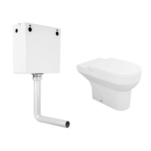 Calgary Back to Wall Toilet Pan with Soft Close Seat and Concealed Cistern