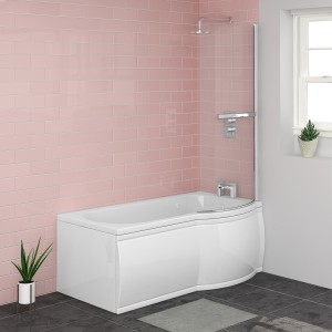 Energise Shower Bath Right Hand - 1500x700x800 with Panels and Screen