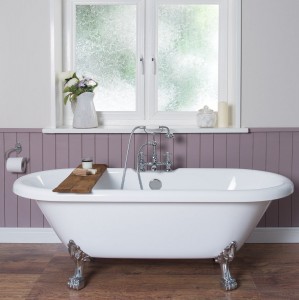 Solitude 1695 x 740mm Traditional Double Ended Freestanding Bath