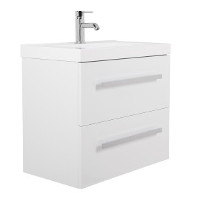 Vitalise Bathroom 600 Vanity Unit, Basin & Mirror - White