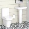 Avola Close Coupled Toilet & Basin Cloakroom Suite