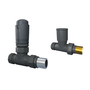 15mm Designer Straight Thermostatic and Manual Heating Radiator and Towel Rail Valves