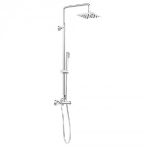 Aquariss Como - Exposed Thermostatic Shower Set With Square Head - Chrome