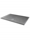 Shower Tray 1500 x 800 mm ABS Stone Flat Top Rectangle Grey Sparkle