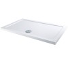 Aquariss - Rectangle White Stone Shower Tray - 1600 x 760mm - Includes Waste