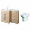 Calm Oak Left Hand Combination Vanity Unit with RAK-Origin Toilet - 1100mm 
