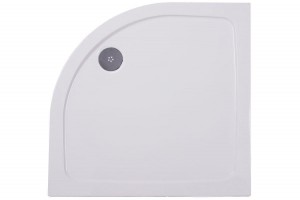 Aquariss - Quadrant White Stone Shower Tray - 900 x 900mm - Includes Waste