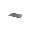Aquariss - Ash Grey Slate Effect Rectangle Shower Tray - 1000 x 800mm - Includes Fast Flow Grill Waste