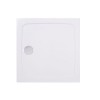 Aquariss - Square White Stone Shower Tray - 800 x 800mm - Includes Waste